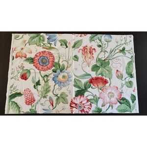 Vintage Braemore Botanical Floral Cotton Upholstery Sample 56" x 35" Piece